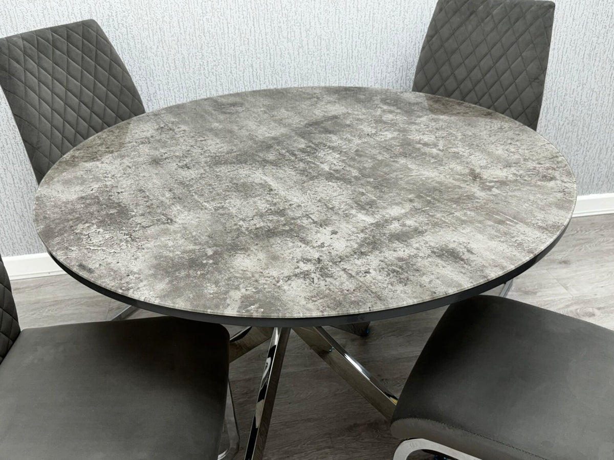 Aura Round Dining Table Set