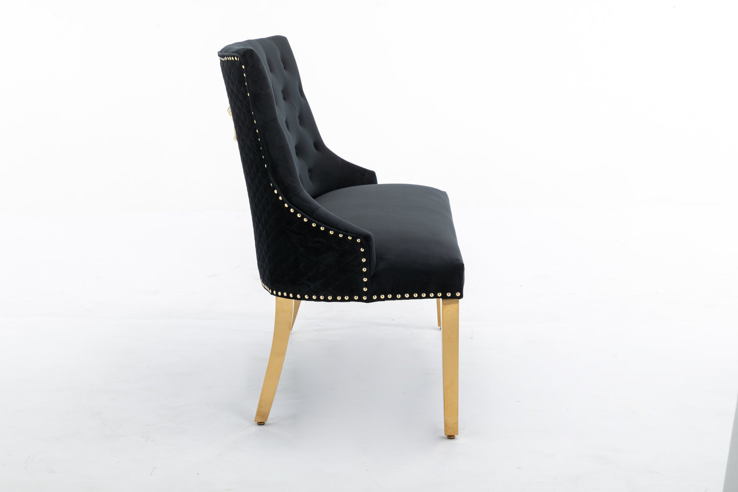 Paris Plush Velvet Gold Bench