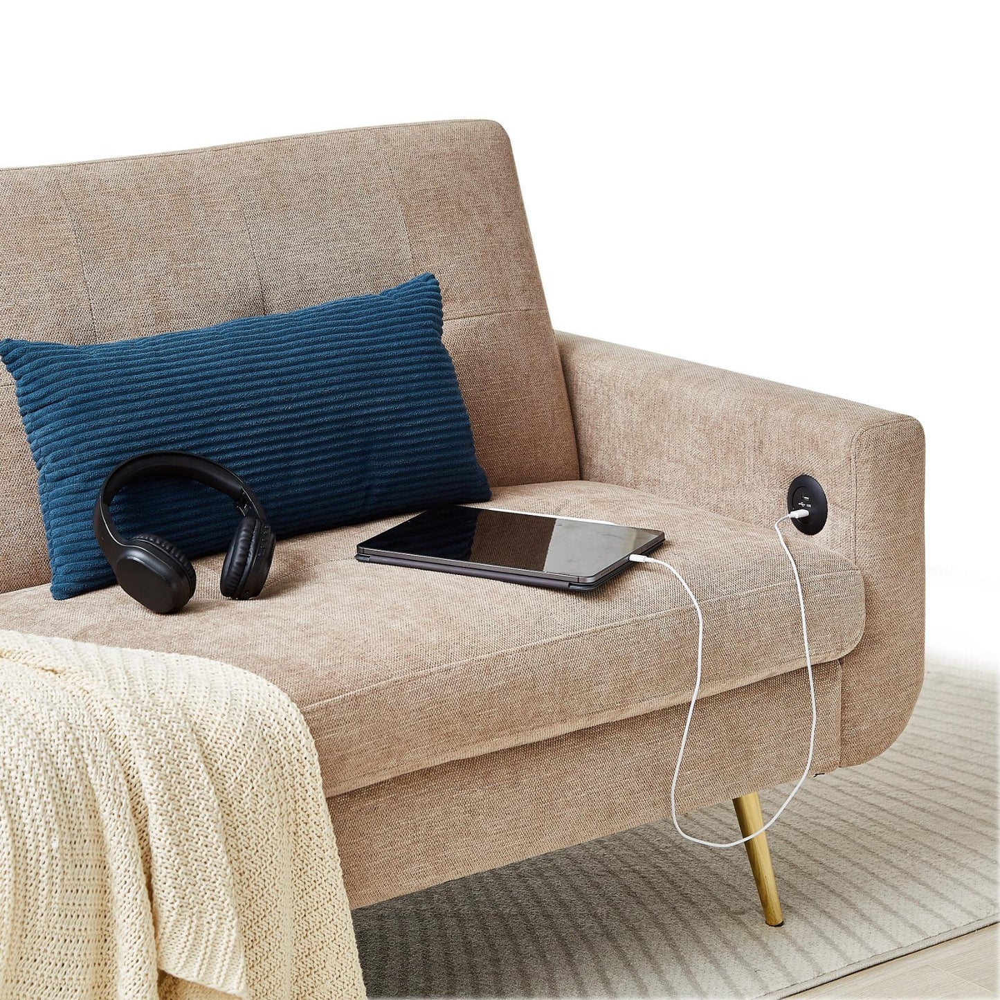 Lexi 3 Seater Sofabed With USB Port