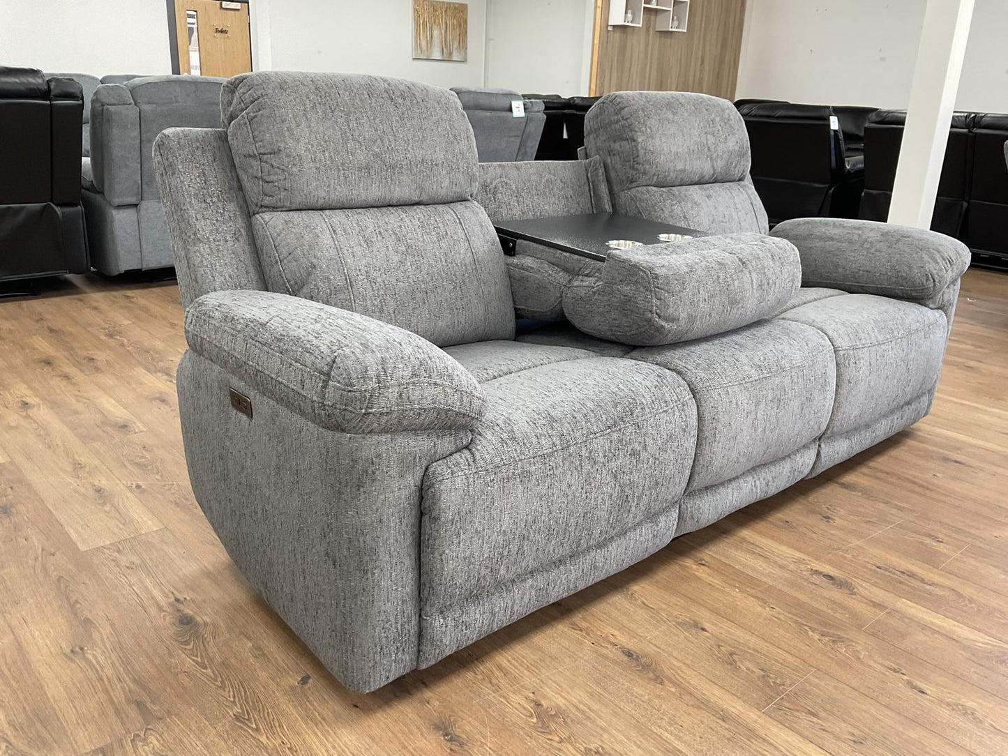Grace 3+2 Seater Electric Recliner Set In Beige