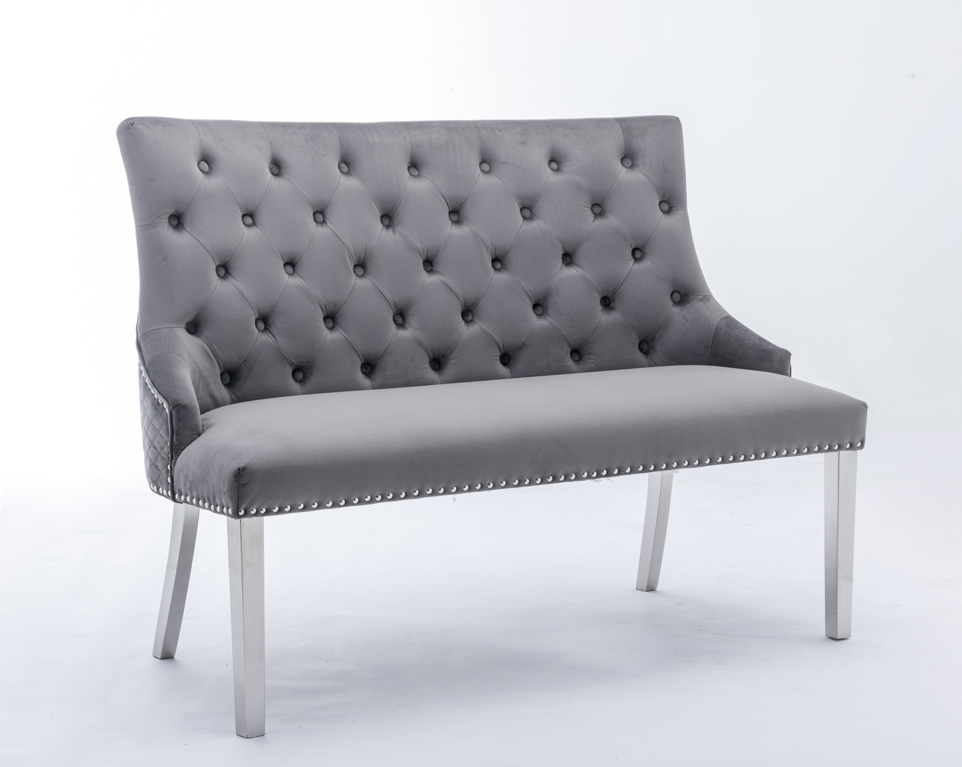 Paris Plush Velvet High Back Bench (Various Colours)