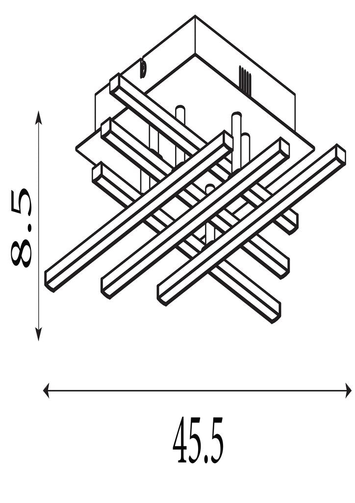 Matrix 4Lt/6Lt Flush - Black Metal & Opal