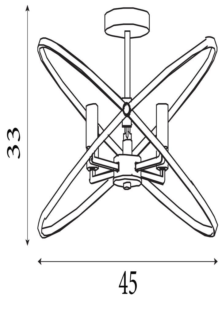Hoopla 4Lt Semi-Flush - Bronze Metal