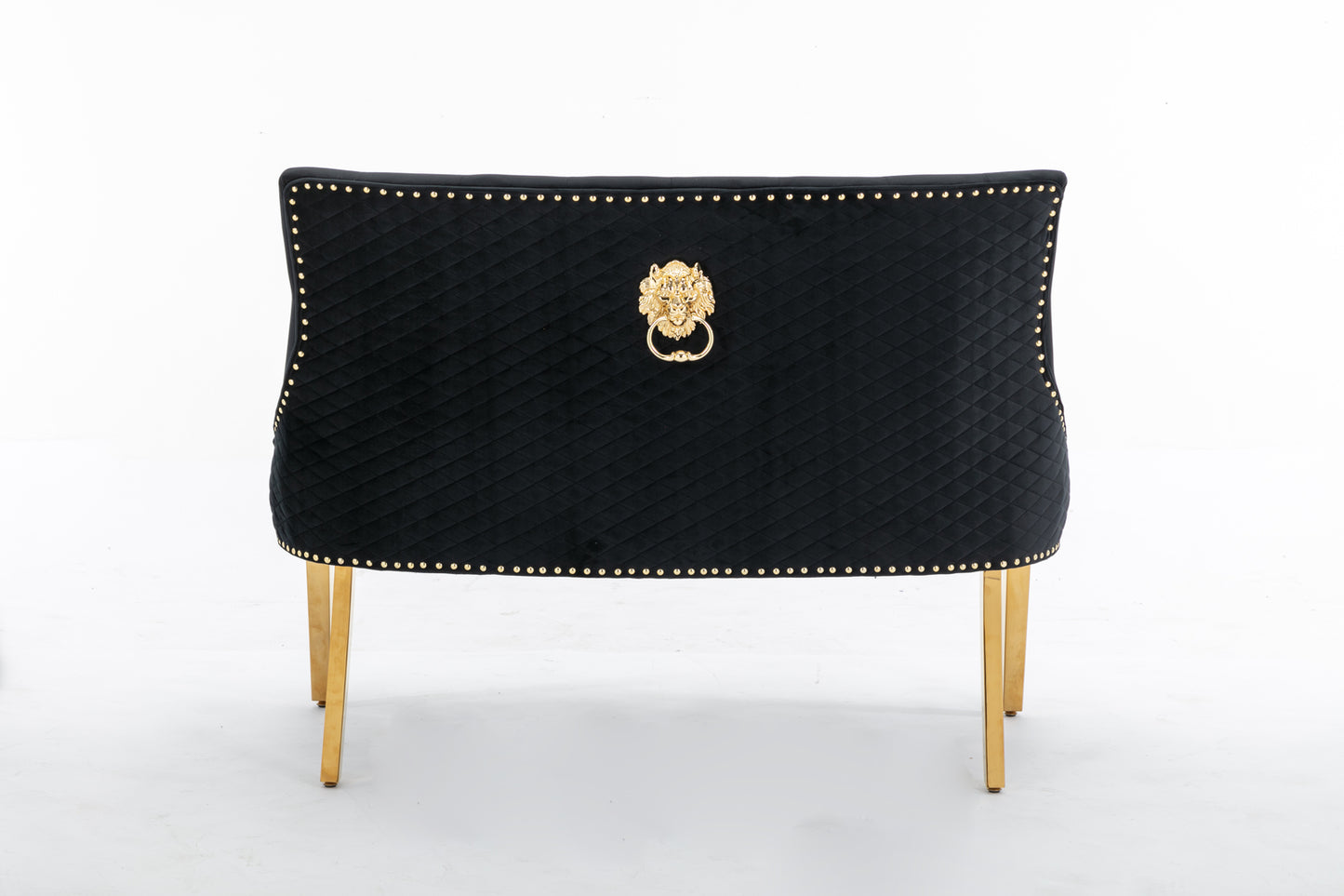 Paris Plush Velvet Gold Bench
