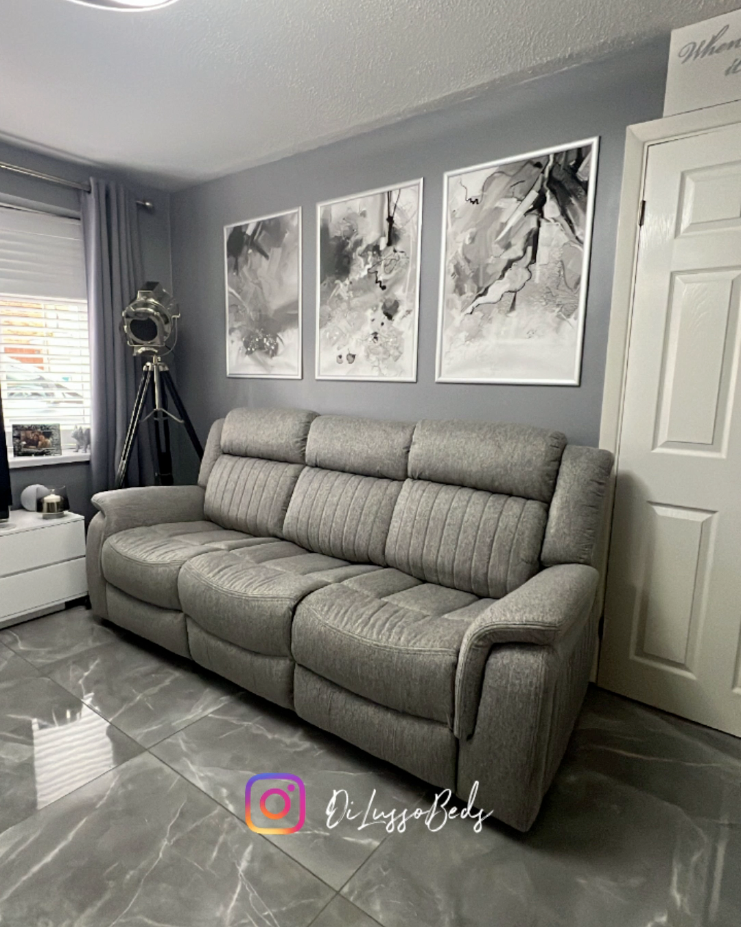 Erin Electric Recliner Sofa Grey 3+2 Set