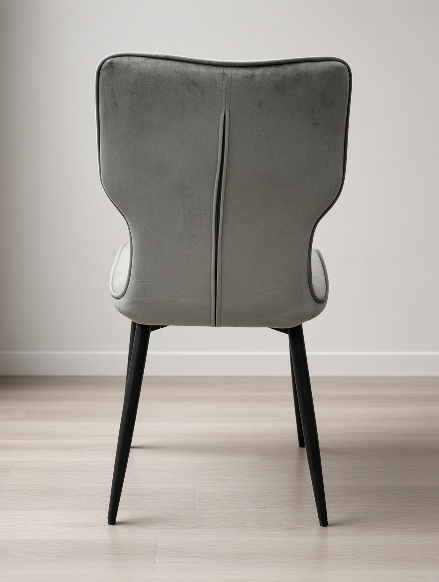 Windsor Grey Velvet Dining Chair (Set Of 2)