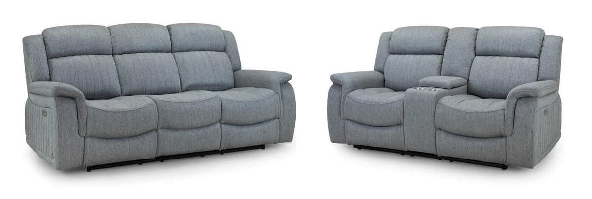 Erin Electric Recliner Sofa Grey 3+2 Set