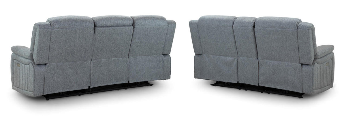 Erin Electric Recliner Sofa Grey 3+2 Set