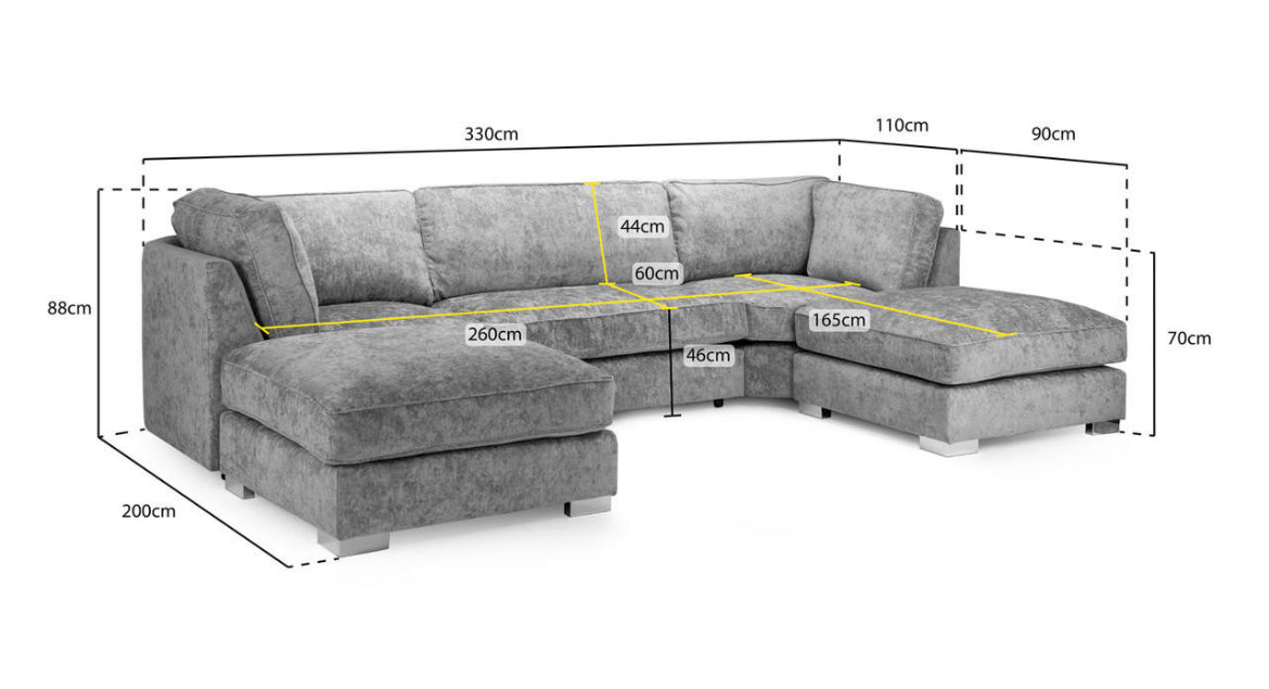 Lia U Shape Fullback Sofa