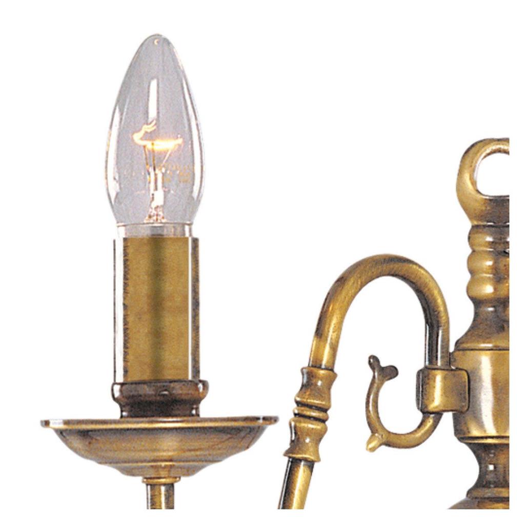 Searchlight 1019-2AB Flemish 2 Light Wall Light - Antique Brass RRP £150.00