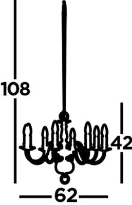 Searchlight 1019-8AB Flemish 8Lt Ceiling Pendant - Antique Brass RRP £569.00