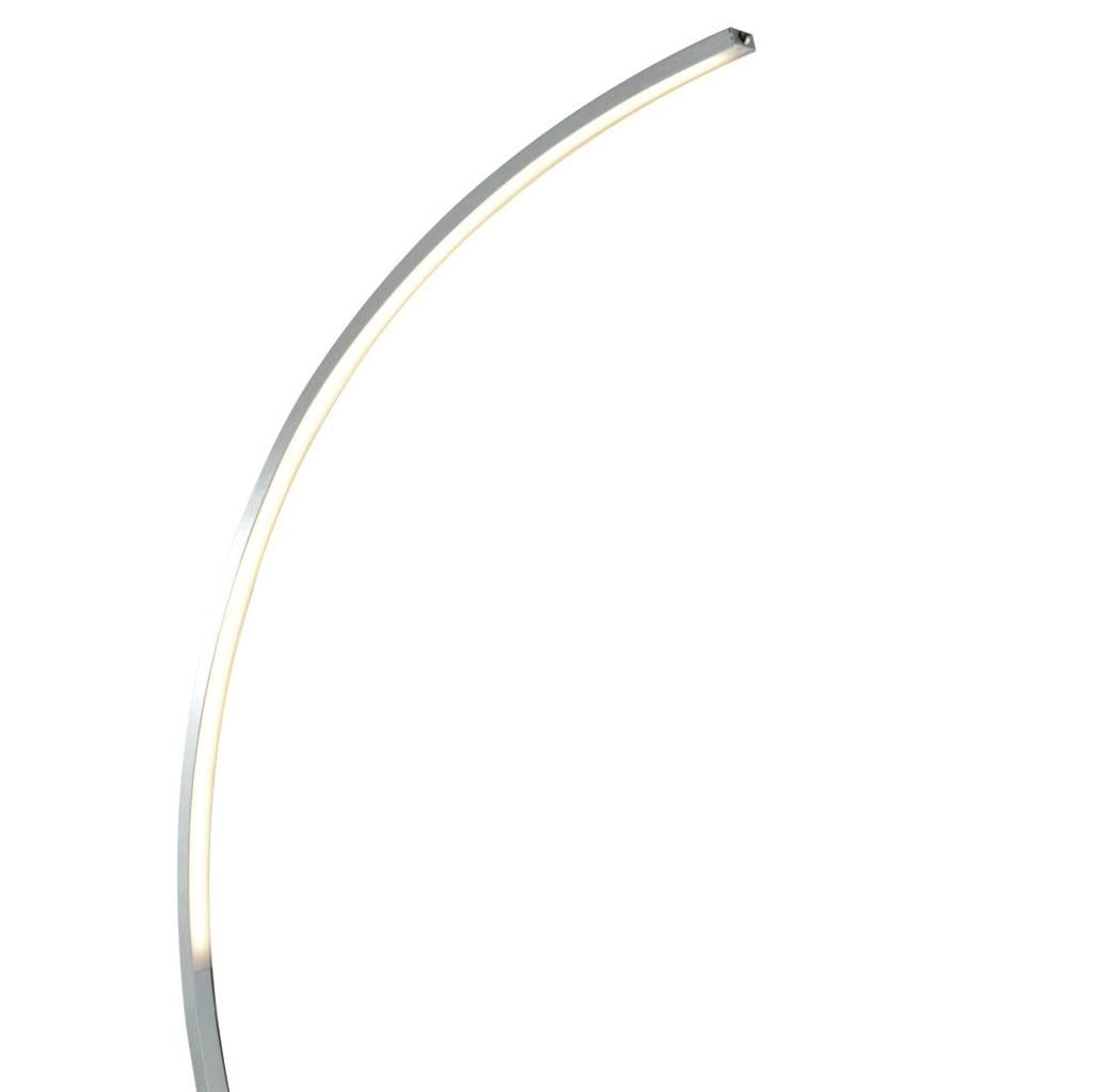 1070SS Colton LED Curved Floor Lamp - Satin Silver & Opal RRP £239.00