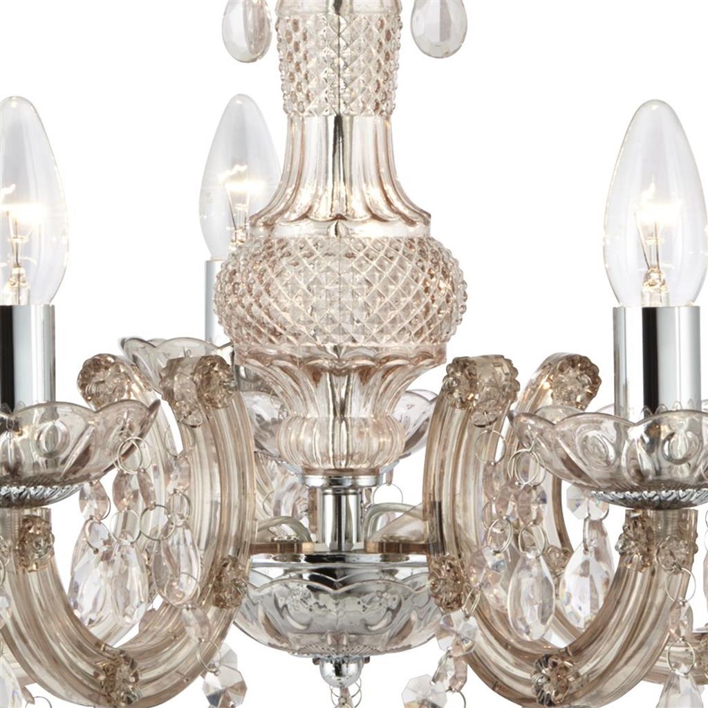 Searchlight 1455-5MI Marie Therese 5Lt Ceiling Pendant - Mink Glass & Acrylic RRP £119.00