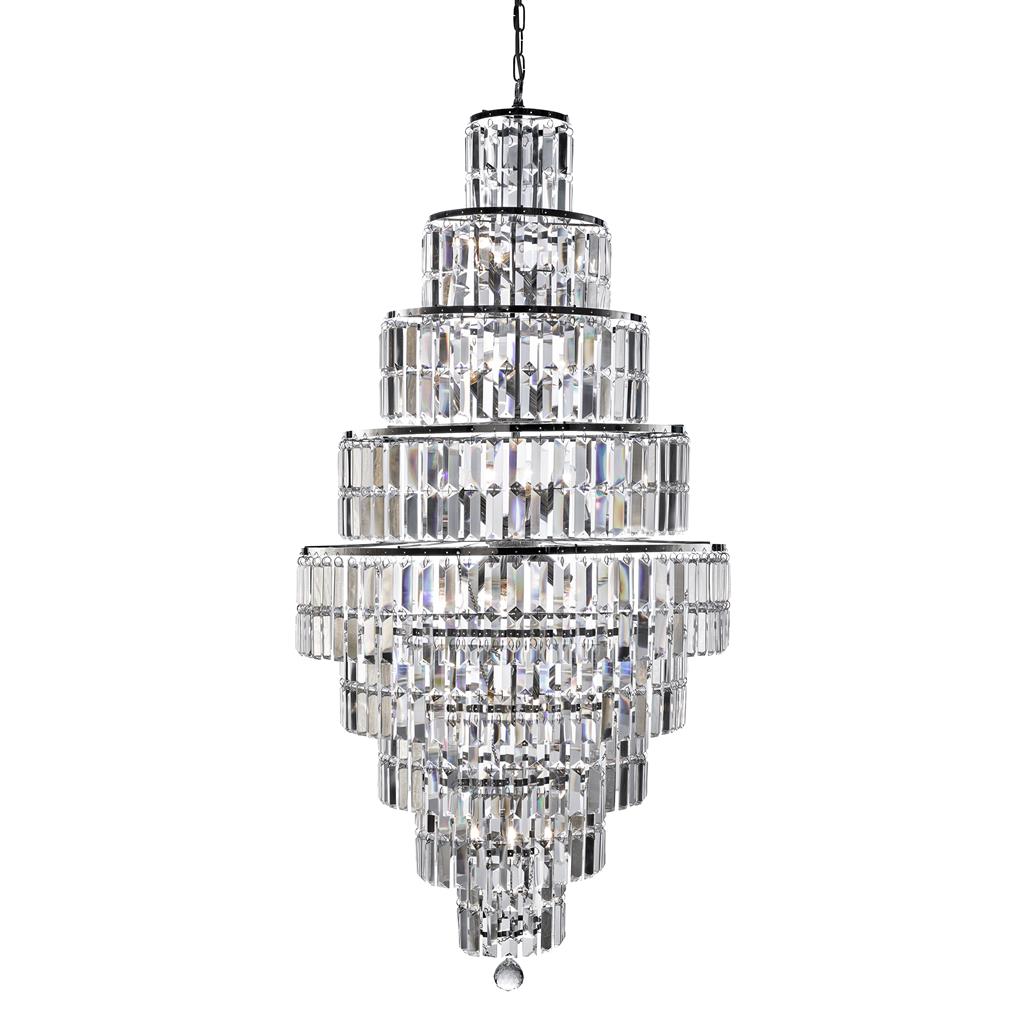 1500CC Empire 13Lt Chandelier - Chrome & Clear Crystal RRP £1,719.00