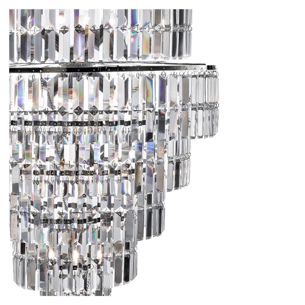 1500CC Empire 13Lt Chandelier - Chrome & Clear Crystal RRP £1,719.00