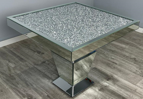 Crushed Diamond Square Dining Table