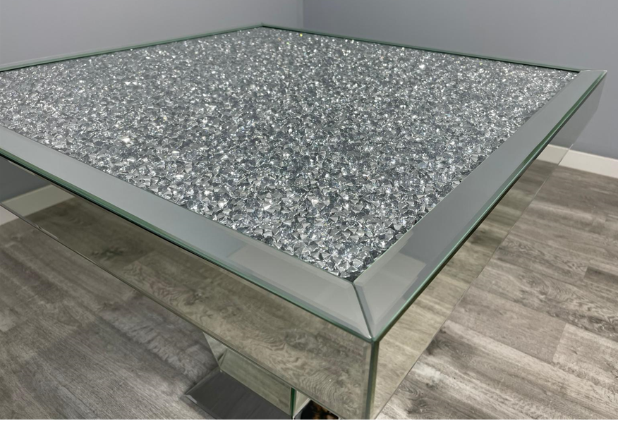 Crushed Diamond Square Dining Table