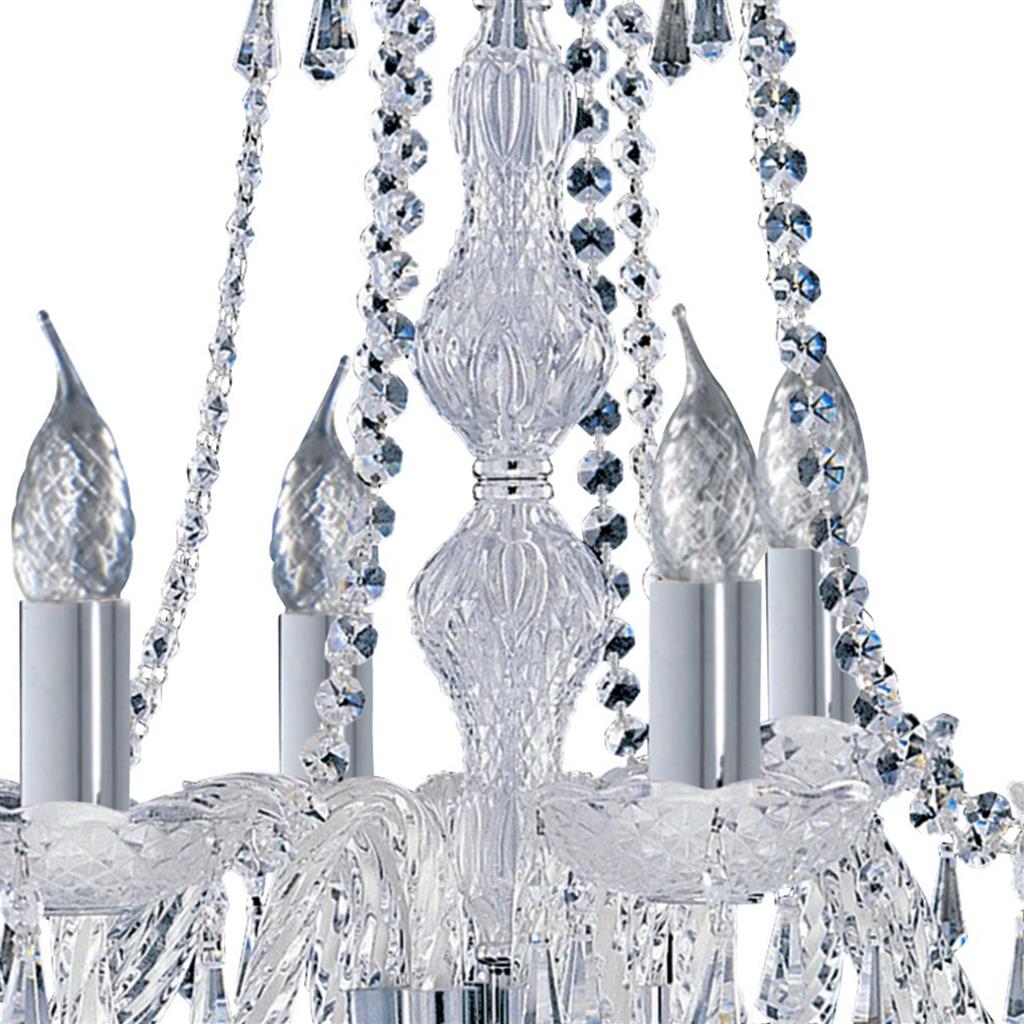 Searchlight 218-8 Hale 8 Light Chandelier - Chrome & Clear Crystal RRP £349.00