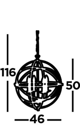 Searchlight 2474-4SS Orbit 4 Light Ceiling Pendant - Satin Silver RRP £299.00