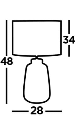 Searchlight 2739 Ceramic Base & Dark Grey Shade Table Lamp RRP £99.00