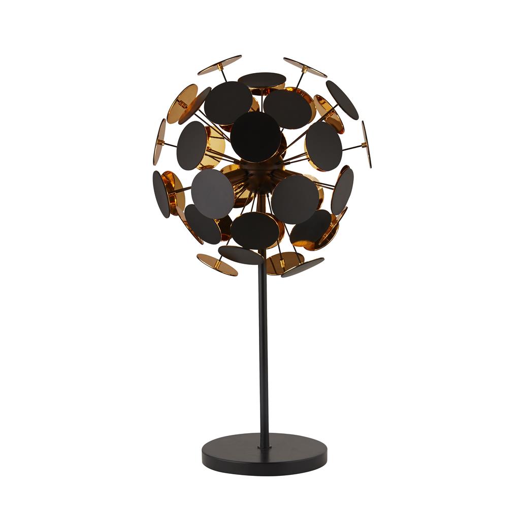 3070BG Discus 3Lt Table Lamp - Black Metal & PC Discs RRP £159.00