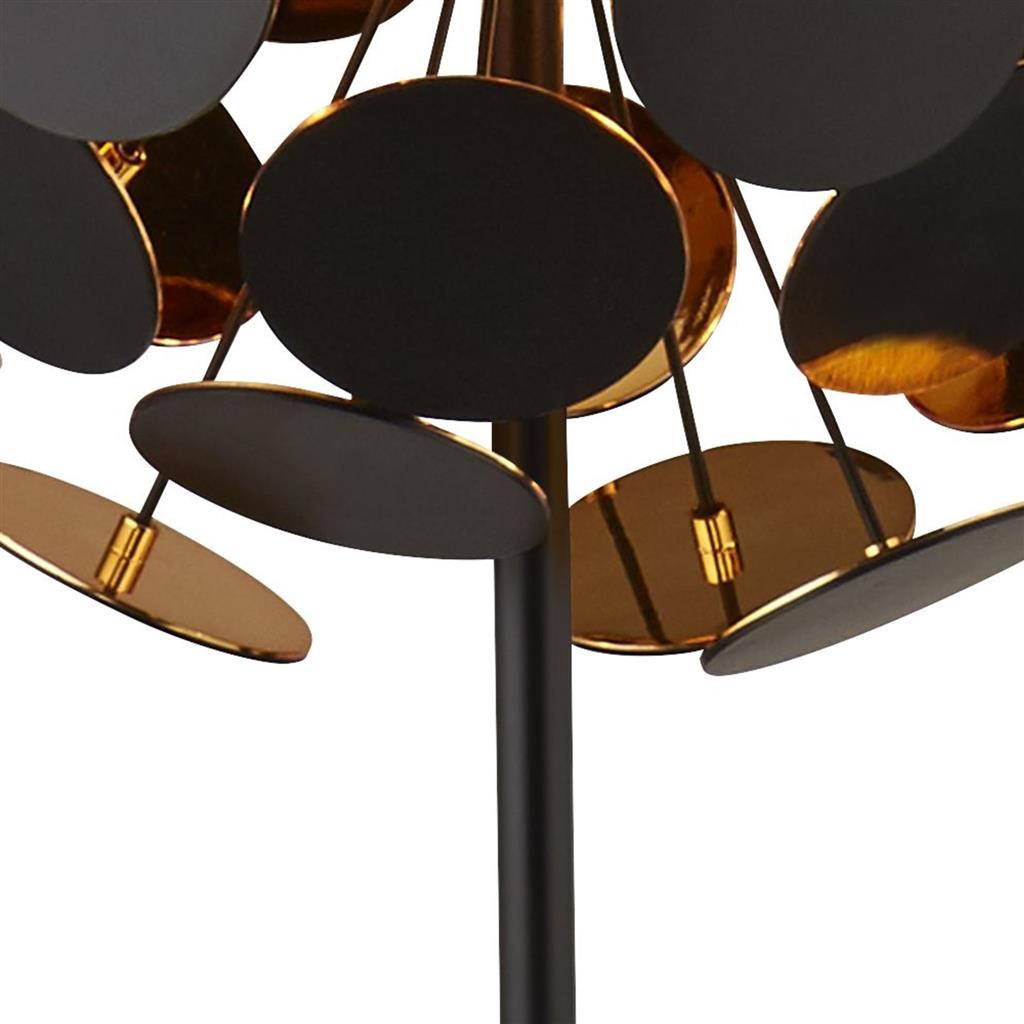 3070BG Discus 3Lt Table Lamp - Black Metal & PC Discs RRP £159.00