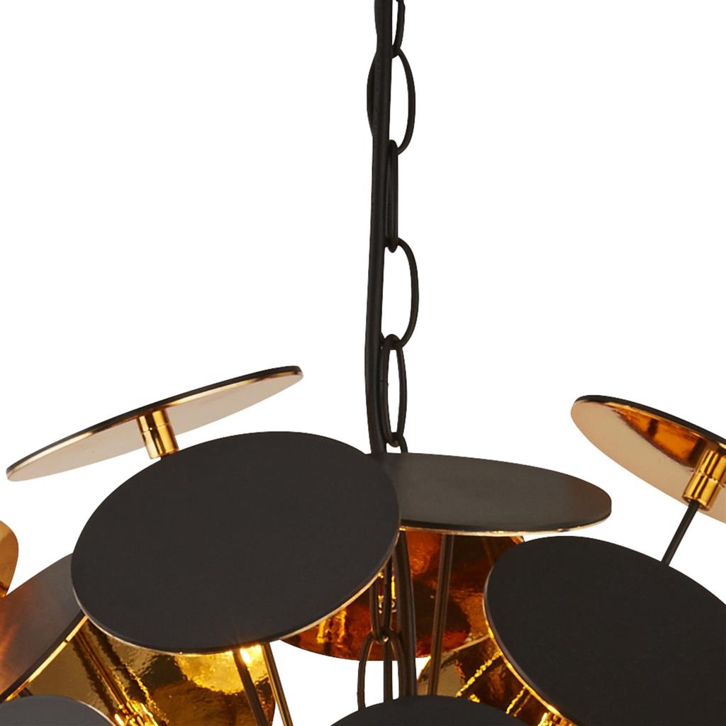 30744BG Discus 4Lt Ceiling Pendant - Black Metal/PC Discs RRP £160.00