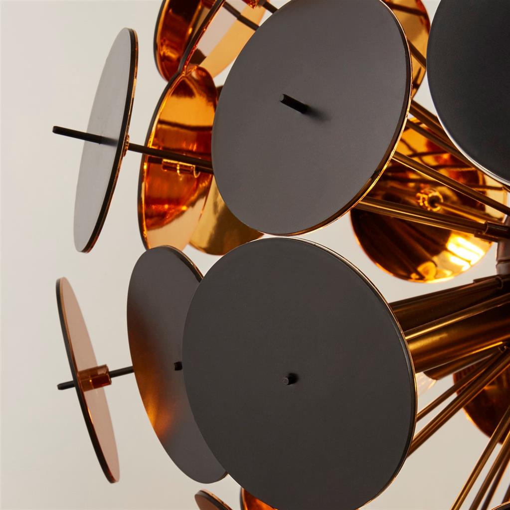 30766BG Discus 6Lt Ceiling Pendant - Black Metal/PC Discs RRP £207.00