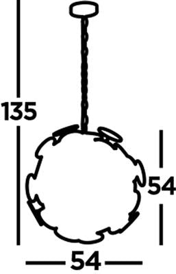 30766BG Discus 6Lt Ceiling Pendant - Black Metal/PC Discs RRP £207.00