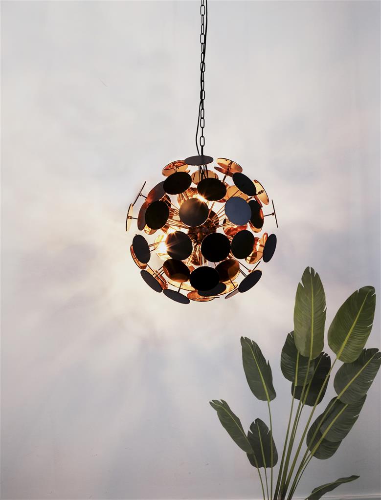 30766BG Discus 6Lt Ceiling Pendant - Black Metal/PC Discs RRP £207.00