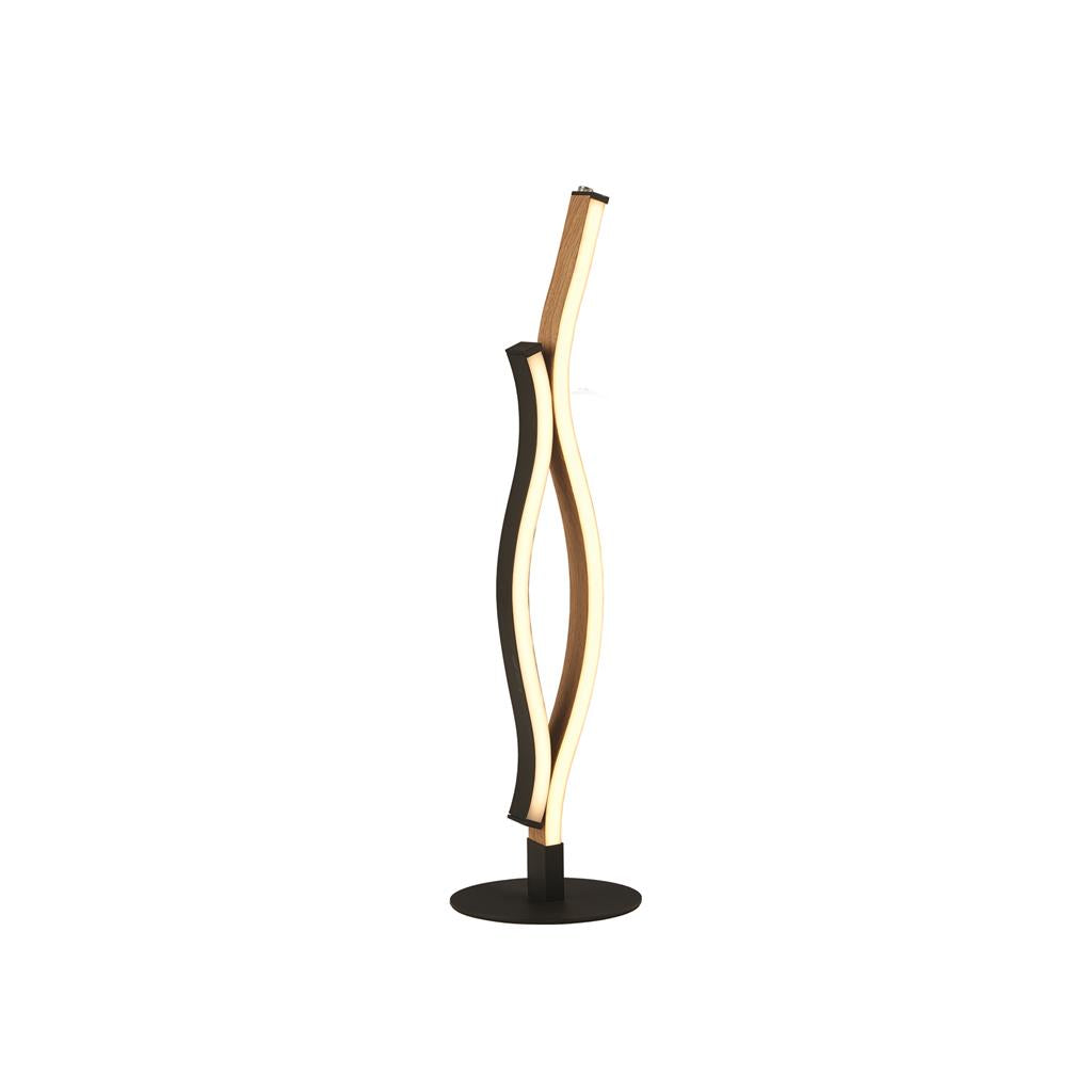 Swirl LED Table Lamp - Black With Wood Effect RRP £149.99