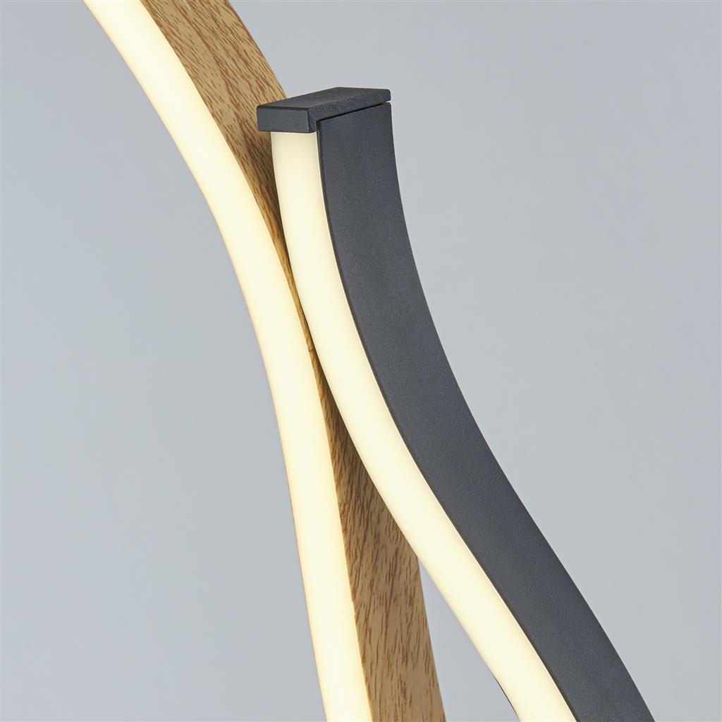 Swirl LED Table Lamp - Black With Wood Effect RRP £149.99