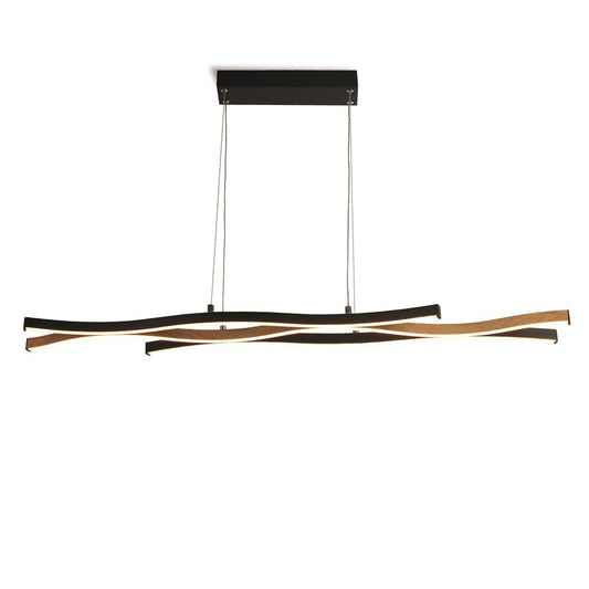 Swirl LED Ceiling Pendant - Black With Wood Effect RRP £279.00