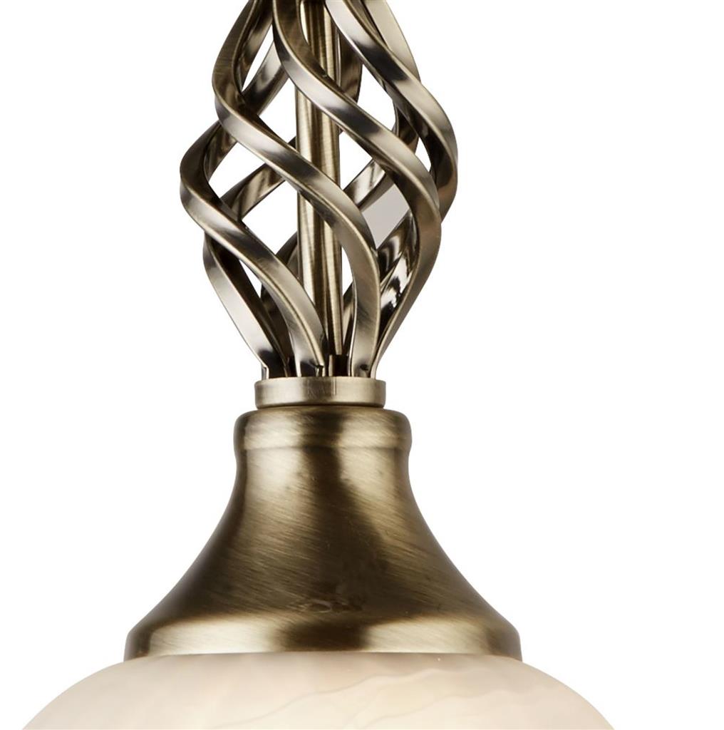 458114AB Cameroon Ceiling Pendant - Antique Brass & Glass RRP £89.00