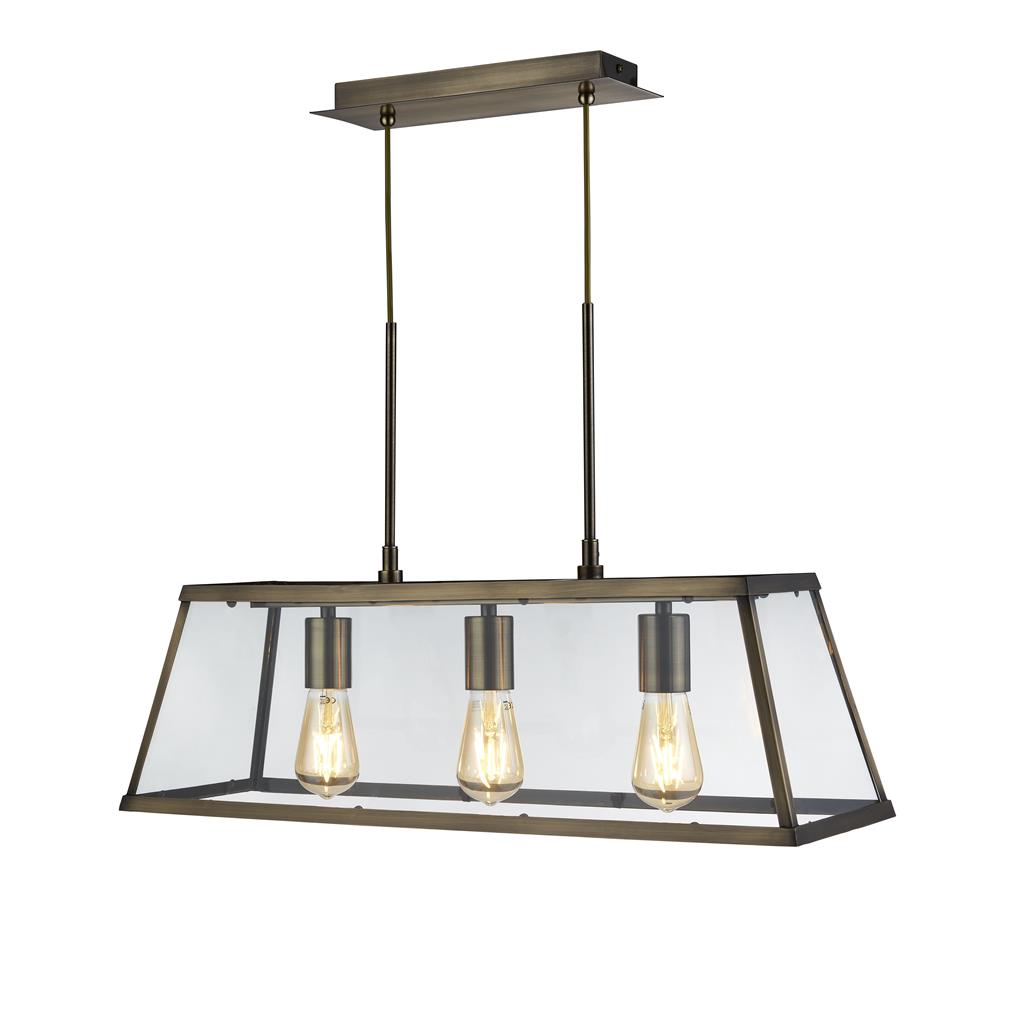 Searchlight Voyager 3 Light Lantern Bar Pendant (3 Colours) RRP £249.99