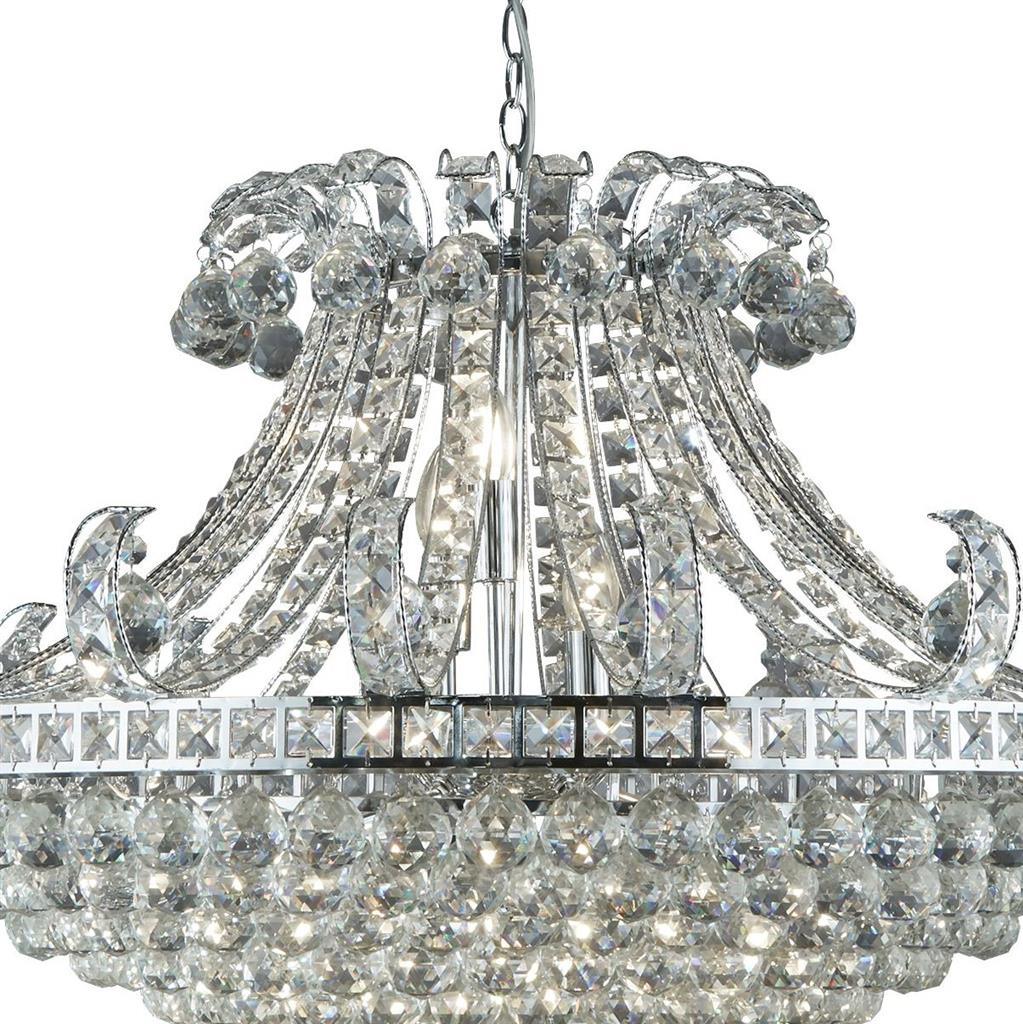 Searchlight 5048-8CC Bloomsbury 8Lt Tiered Chandelier - Chrome, Clear Crystal RRP £1899.00