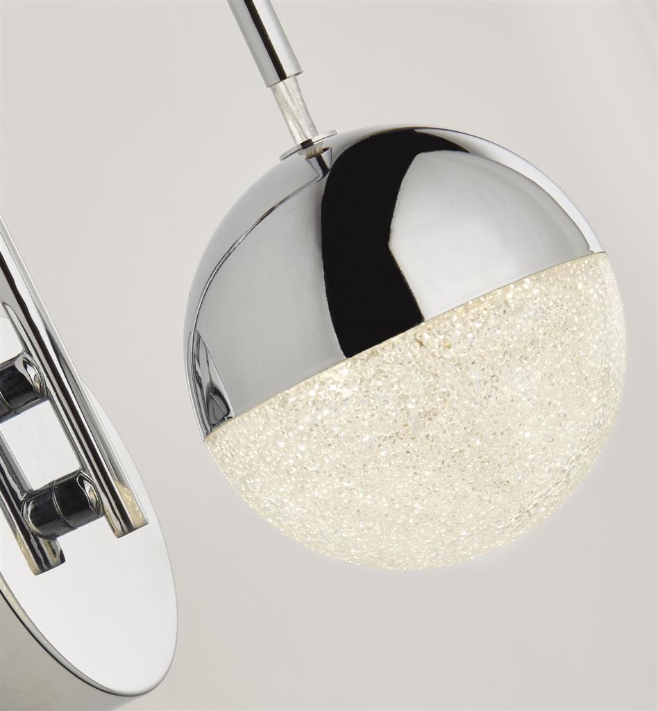 Searchlight 5081CC Marbles LED Wall Light - Chrome & Crushed Ice Shade RRP £79.00