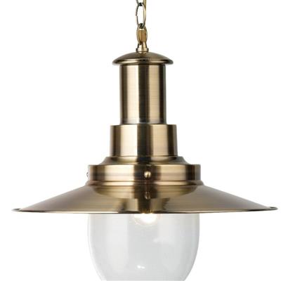 5301AB Fisherman II Ceiling Pendant - Antique Brass & Glass RRP £119.00