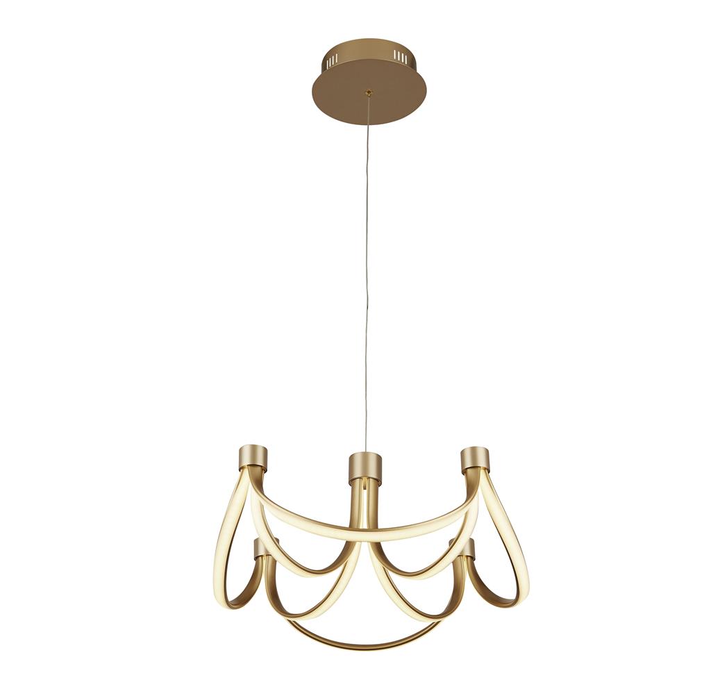 SEARCHLIGHT 58184-8GO Signature 8Lt LED Ceiling Pendant - Gold & Opal RRP £299.00