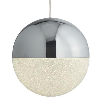 Searchlight 5841CC Marbles LED Pendant - Chrome, Crushed Ice Shade RRP £149