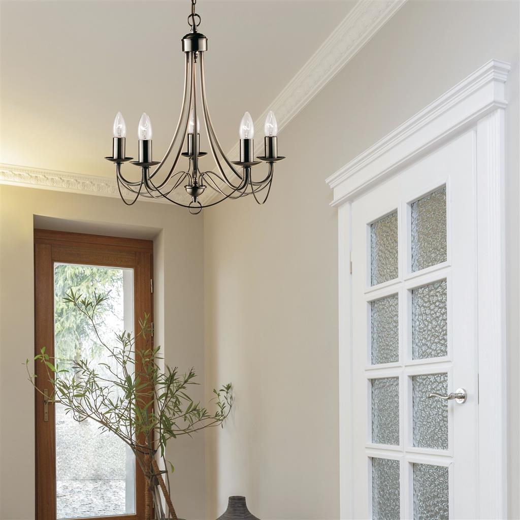 Searchlight 6345-5AB Maypole 5 Light Ceiling Pendant - Antique Brass RRP £139.00