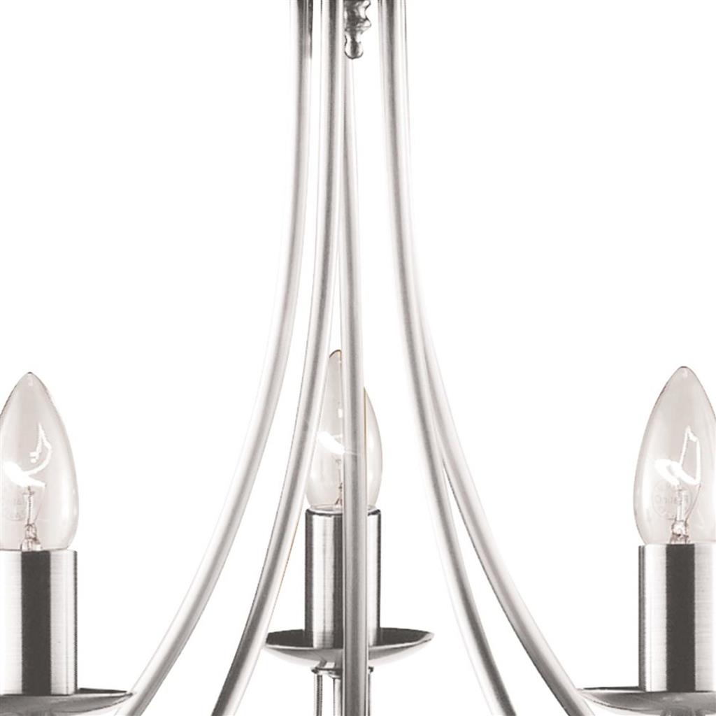 Searchlight 6345-5SS Maypole 5 Light Ceiling Pendant - Satin Silver RRP £139.00