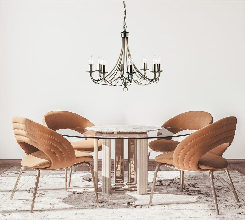 Searchlight 6348-8AB Maypole 8 Light Ceiling Pendant - Antique Brass RRP £189.00