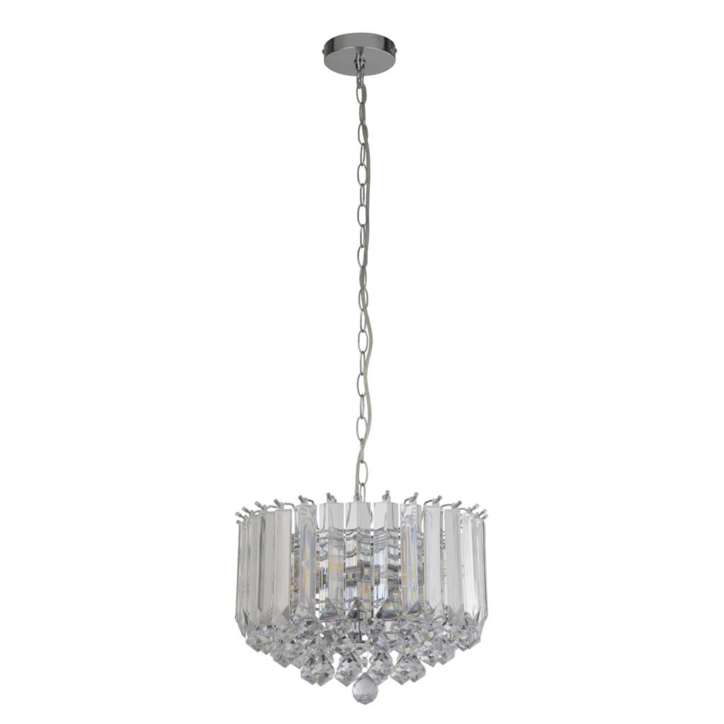 6715CC Sigma 4Lt Ceiling Pendant - Chrome & Acrylic RRP £139.00