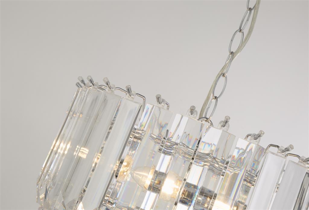 6715CC Sigma 4Lt Ceiling Pendant - Chrome & Acrylic RRP £139.00