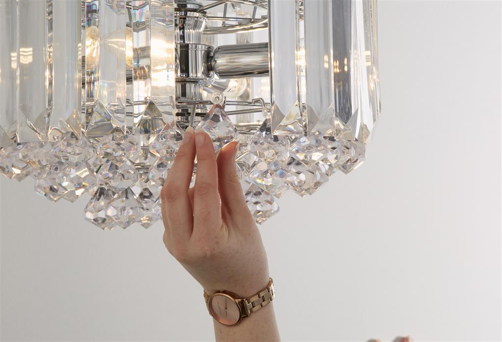 6715CC Sigma 4Lt Ceiling Pendant - Chrome & Acrylic RRP £139.00