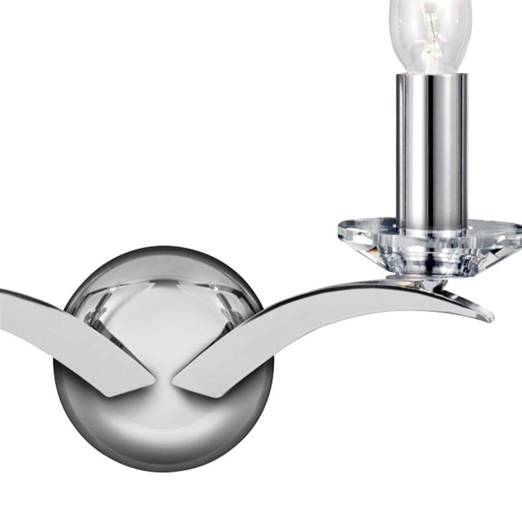 Searchlight 7542-2CC Kensington 2 Light Wall Light - Polished Chrome & Glass RRP £75.00