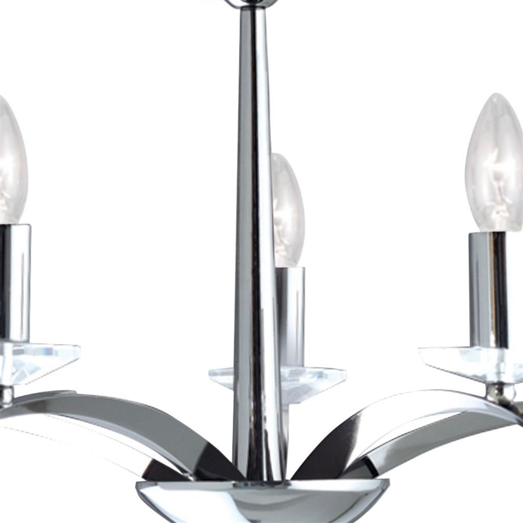 Searchlight 7545-5CC Kensington 5 Light Ceiling Pendant - Polished Chrome & Glass RRP £225