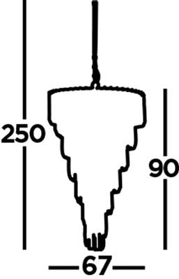 79999CC Sigma 9Lt Chandelier - Chrome & Clear Acrylic Rods RRP £1039.00