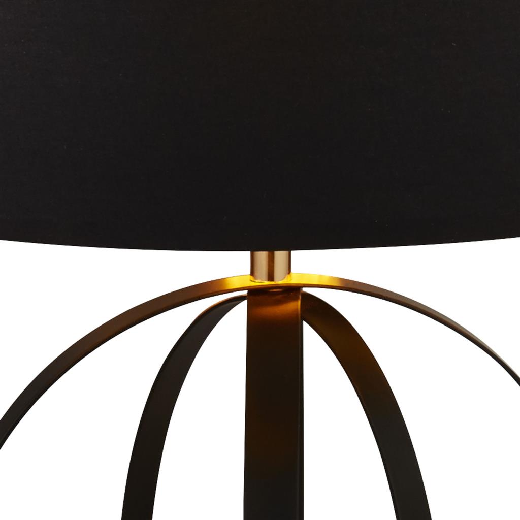 Searchlight 8072BGO Black Metal & Gold Table Lamp